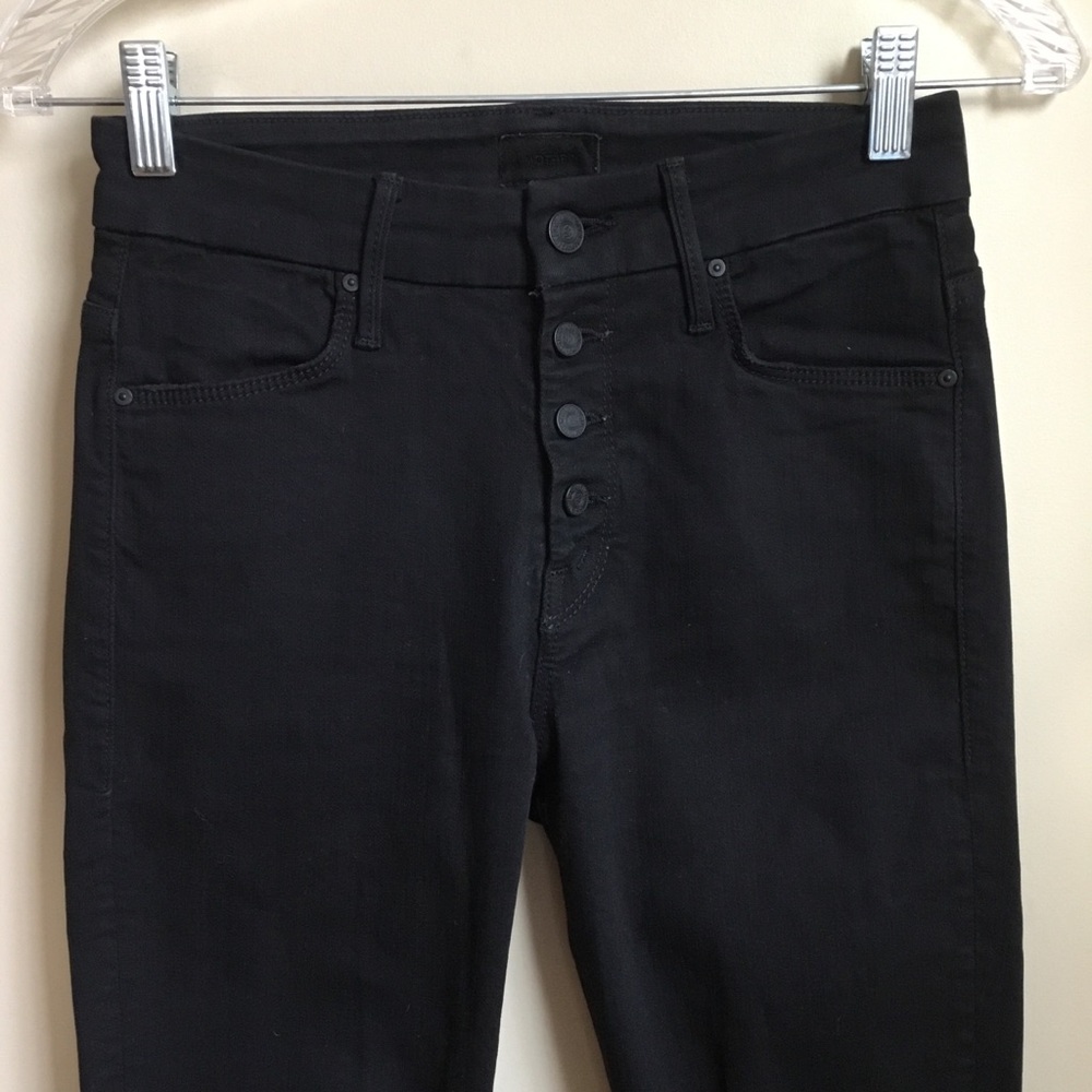 Mother The Pixie Not Guilty Black Button-Fly Jean… - image 3